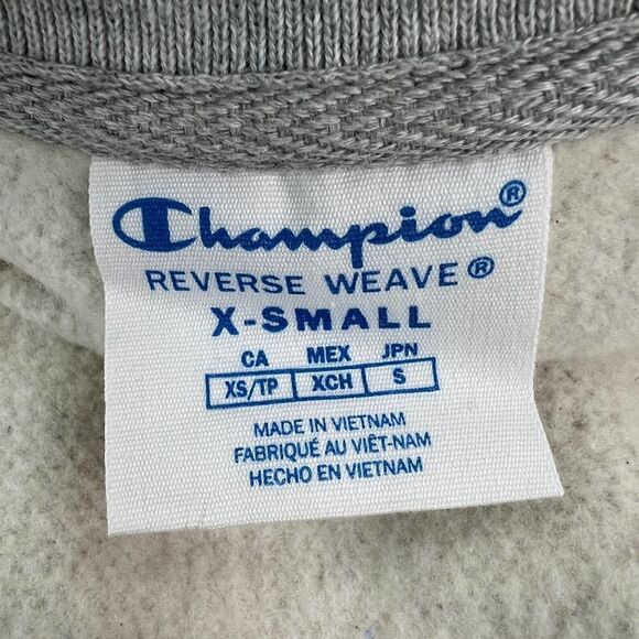 New Champion Men US XS Grey Full Zip Track Jacket Reverse Weave Colorblock  - Picture 7 of 9